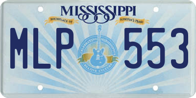 MS license plate MLP553