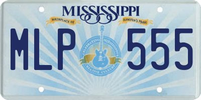 MS license plate MLP555