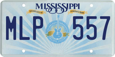 MS license plate MLP557