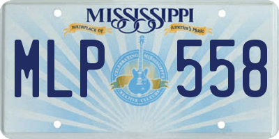 MS license plate MLP558