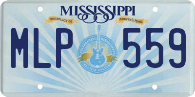 MS license plate MLP559