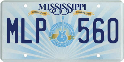 MS license plate MLP560