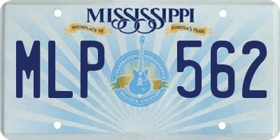 MS license plate MLP562