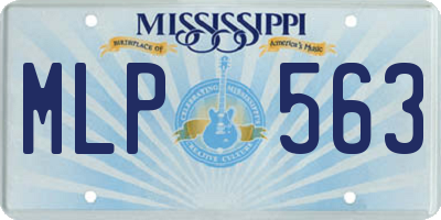 MS license plate MLP563