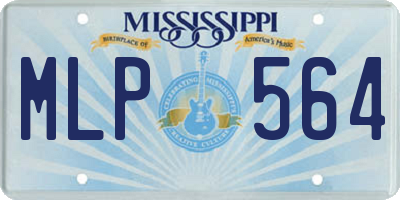 MS license plate MLP564