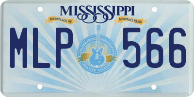 MS license plate MLP566