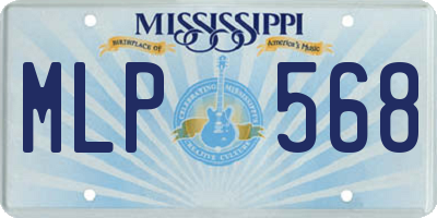 MS license plate MLP568