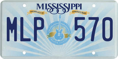 MS license plate MLP570