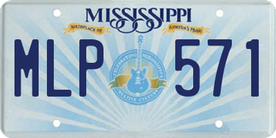 MS license plate MLP571