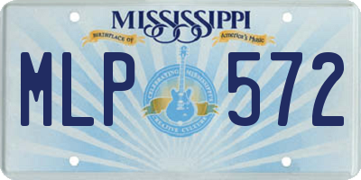 MS license plate MLP572