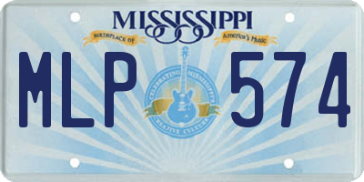 MS license plate MLP574