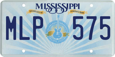 MS license plate MLP575