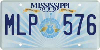 MS license plate MLP576