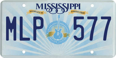 MS license plate MLP577