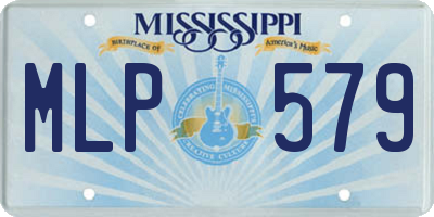 MS license plate MLP579