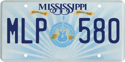 MS license plate MLP580