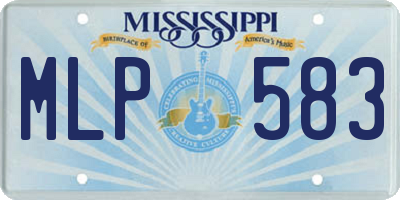 MS license plate MLP583