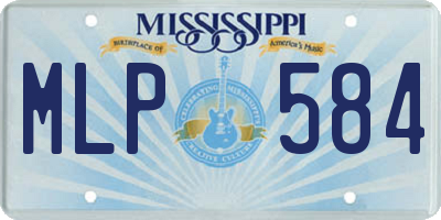 MS license plate MLP584