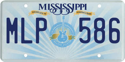 MS license plate MLP586