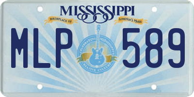 MS license plate MLP589