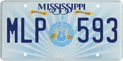 MS license plate MLP593