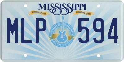 MS license plate MLP594