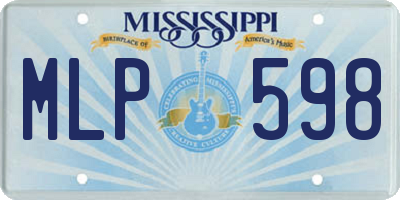 MS license plate MLP598