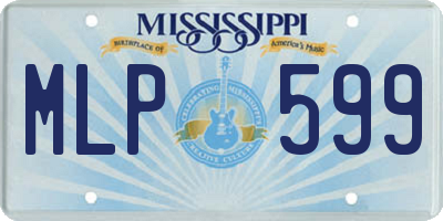MS license plate MLP599