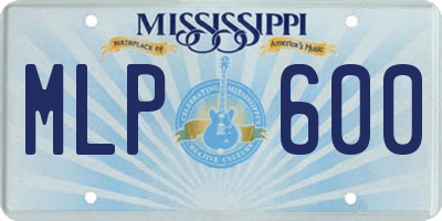 MS license plate MLP600