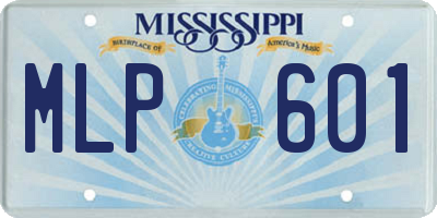 MS license plate MLP601