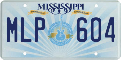 MS license plate MLP604