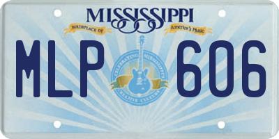 MS license plate MLP606