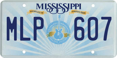 MS license plate MLP607