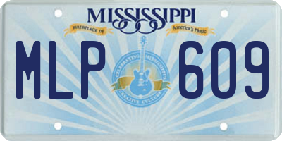 MS license plate MLP609