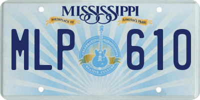 MS license plate MLP610