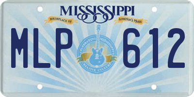 MS license plate MLP612