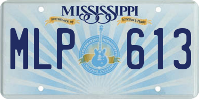 MS license plate MLP613