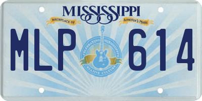 MS license plate MLP614