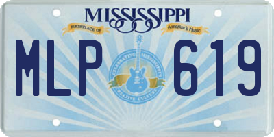 MS license plate MLP619
