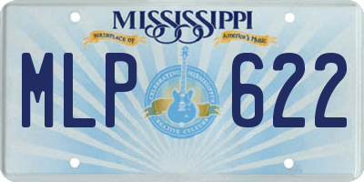 MS license plate MLP622