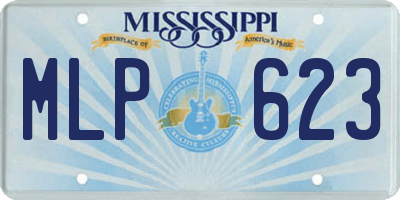 MS license plate MLP623