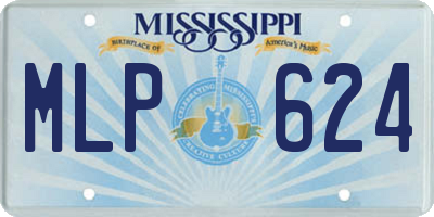 MS license plate MLP624
