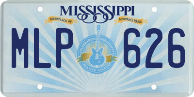 MS license plate MLP626
