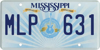 MS license plate MLP631
