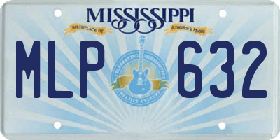MS license plate MLP632