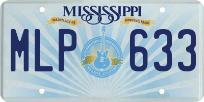 MS license plate MLP633