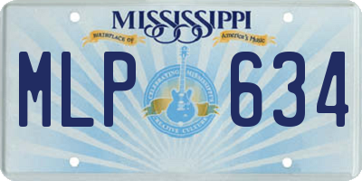 MS license plate MLP634