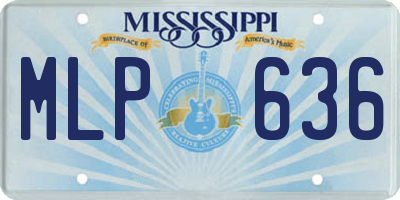 MS license plate MLP636