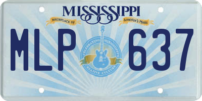 MS license plate MLP637