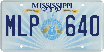 MS license plate MLP640